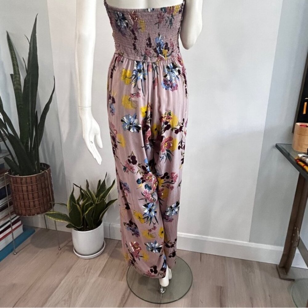 Strapless Boho Beachy Floral Jumpsuit - Picture 8 of 14